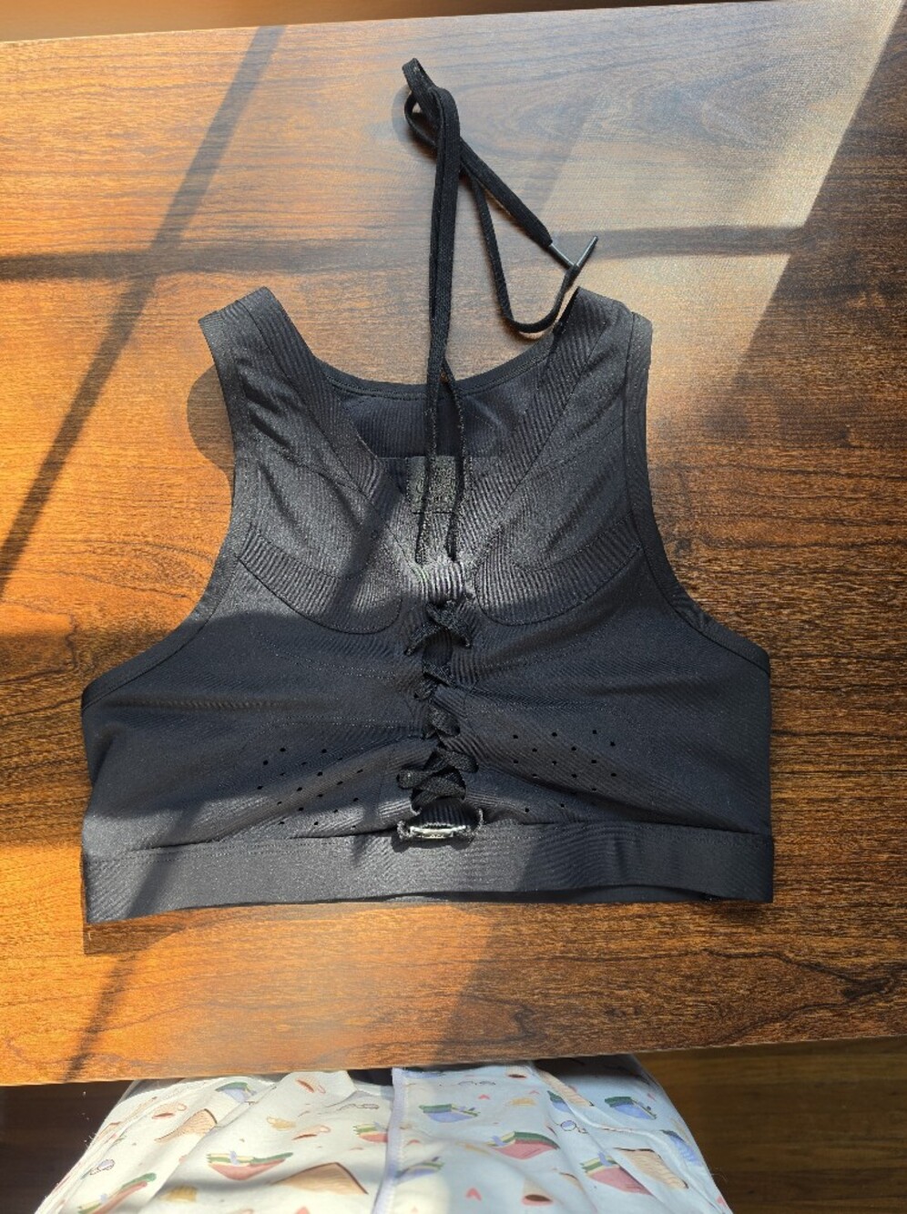 Nike Black Lace-Up Sports Bra
